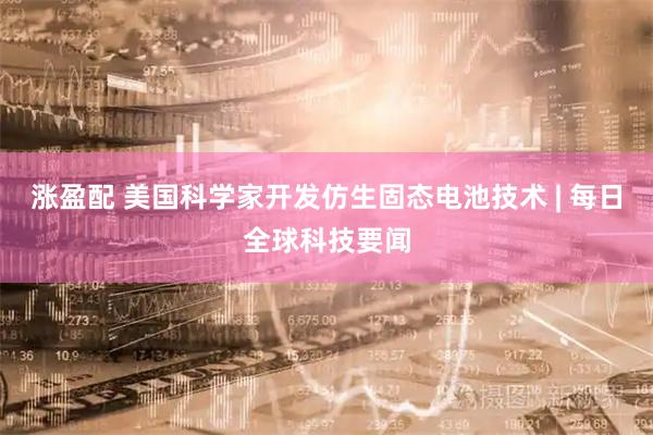 涨盈配 美国科学家开发仿生固态电池技术 | 每日全球科技要闻
