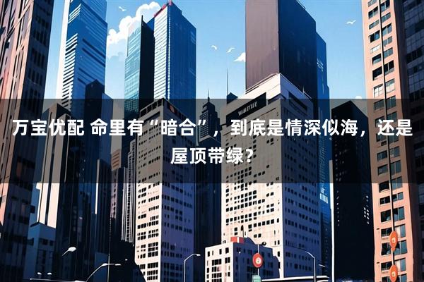 万宝优配 命里有“暗合”，到底是情深似海，还是屋顶带绿？