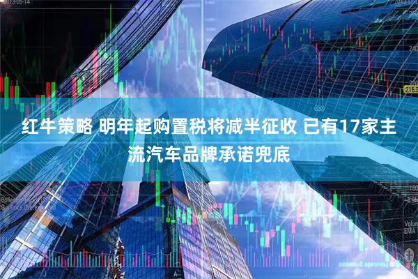 红牛策略 明年起购置税将减半征收 已有17家主流汽车品牌承诺兜底